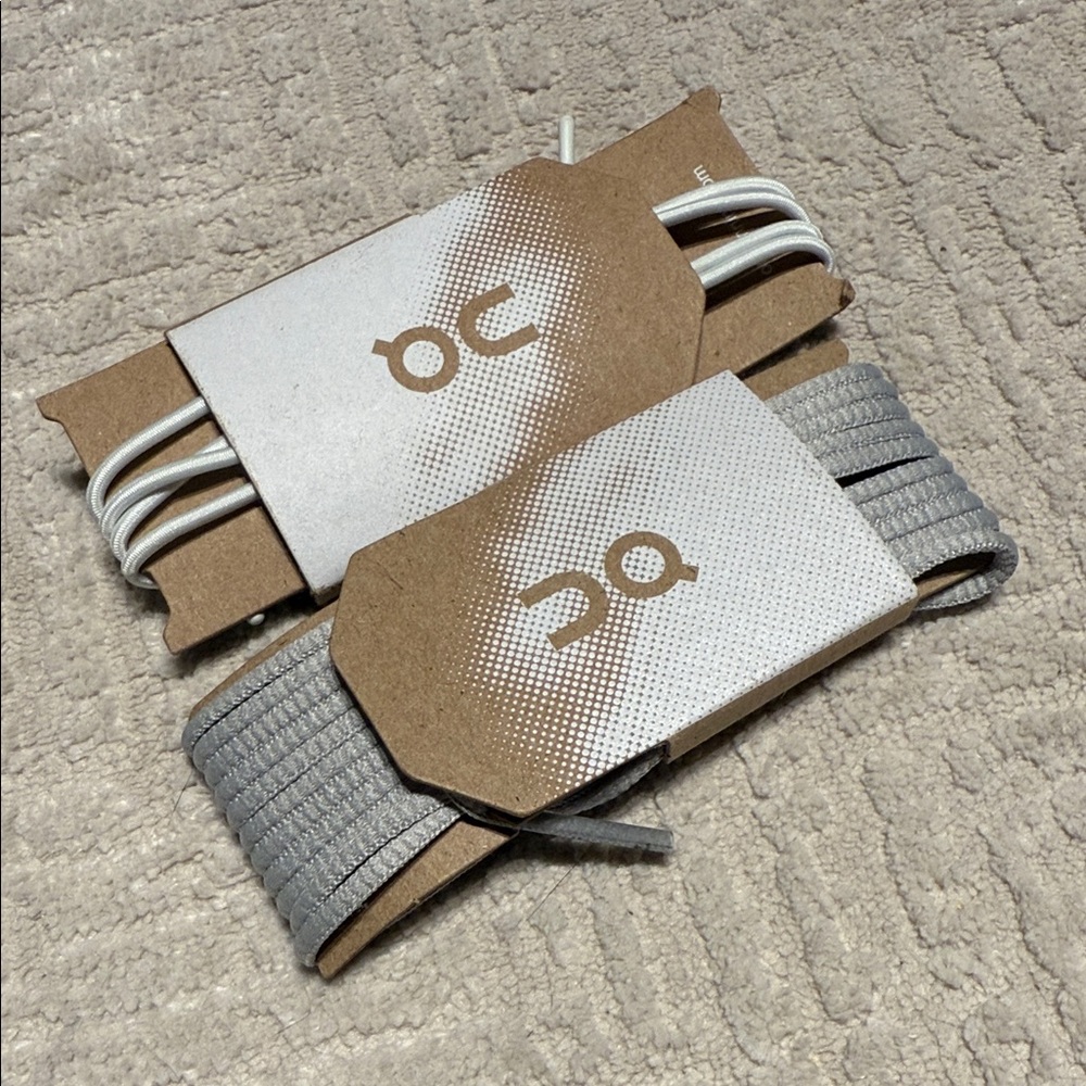 NWT On Running White and Gray Shoelaces